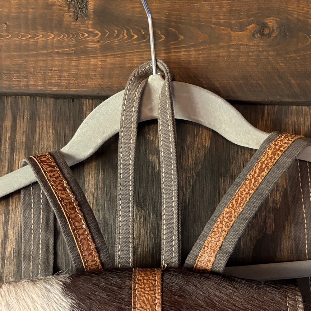 Myra Bag Brown and Cream Backpack - Picture 3 of 12